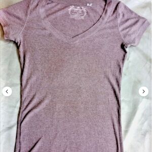 Energie womens vintage Y2K short sleeve shirt light purple knit szL